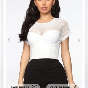 Try To Catch Me Fishnet Top - Ivory